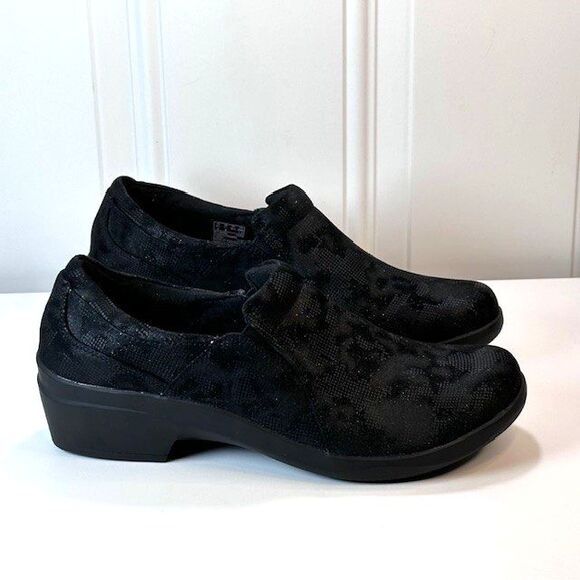 CLARKS Talene Pace Women's Loafers US Size 11 / UK 8.5D Black Lace Print Comfort - Picture 2 of 12